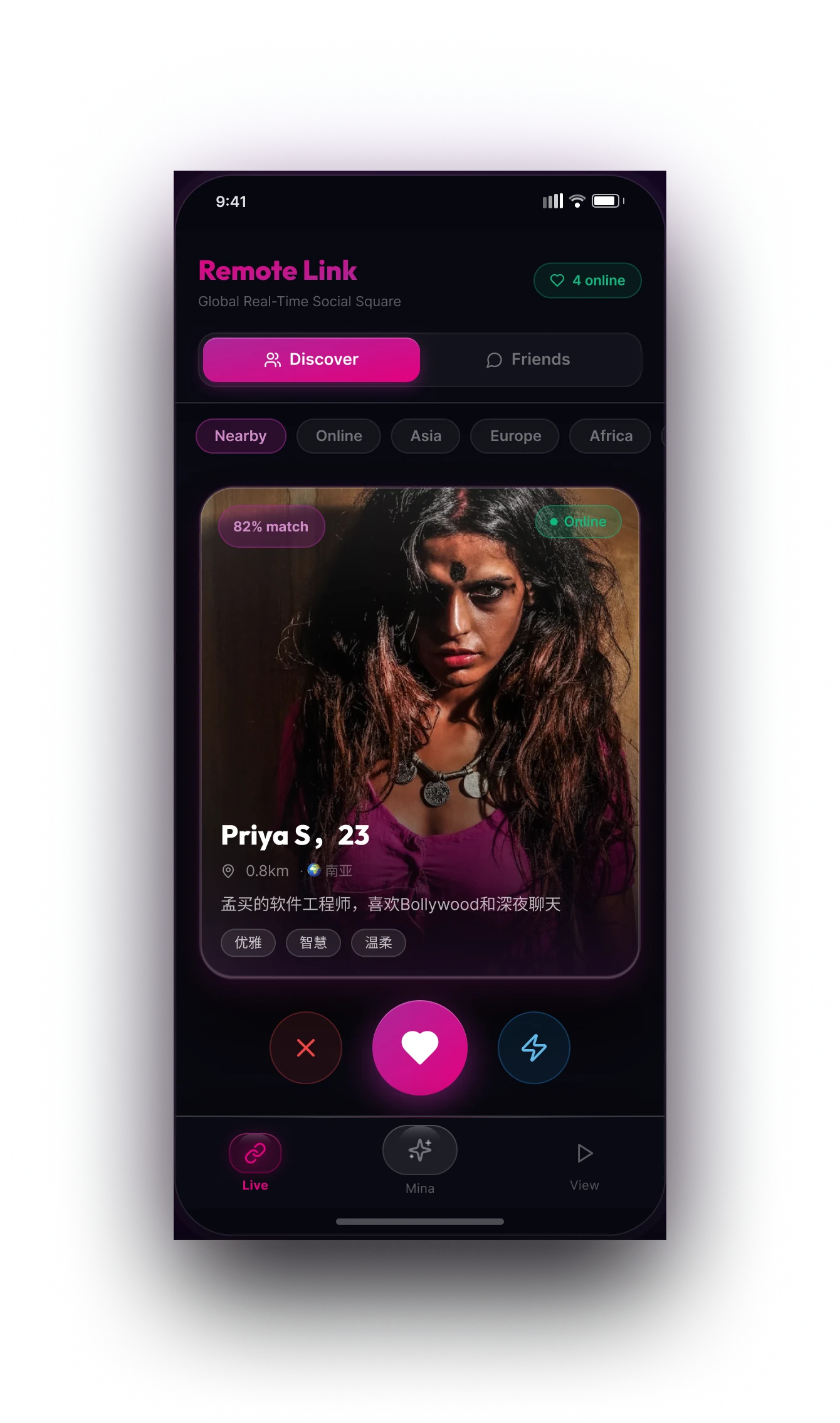 LIVE Discovery Engine & Location & Compatibility Matchmaking